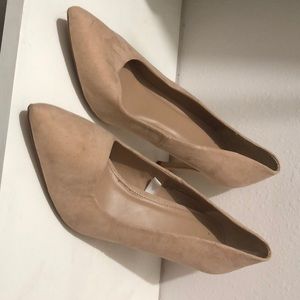 Nude Faux Suede Highheels